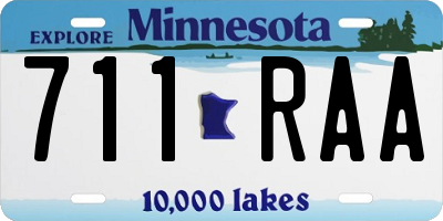 MN license plate 711RAA