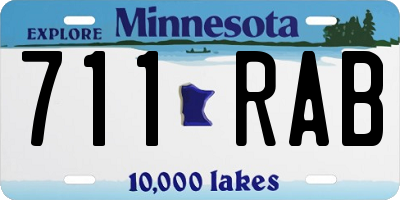 MN license plate 711RAB