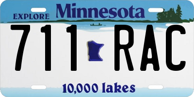 MN license plate 711RAC