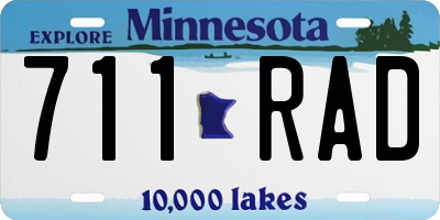 MN license plate 711RAD