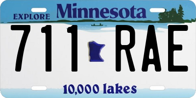 MN license plate 711RAE