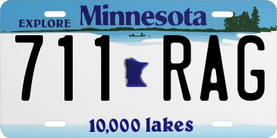 MN license plate 711RAG