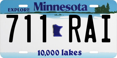 MN license plate 711RAI