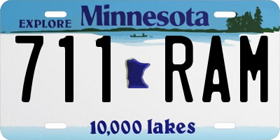 MN license plate 711RAM