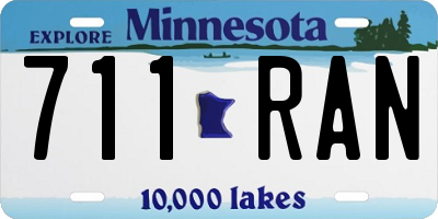 MN license plate 711RAN