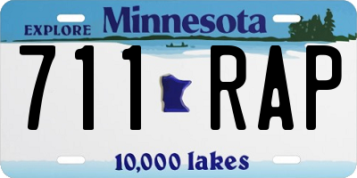 MN license plate 711RAP