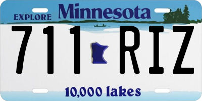 MN license plate 711RIZ