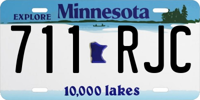 MN license plate 711RJC