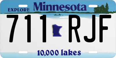 MN license plate 711RJF