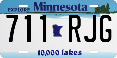 MN license plate 711RJG