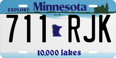 MN license plate 711RJK