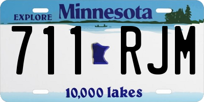 MN license plate 711RJM