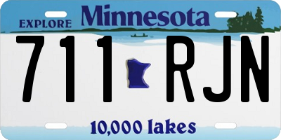MN license plate 711RJN