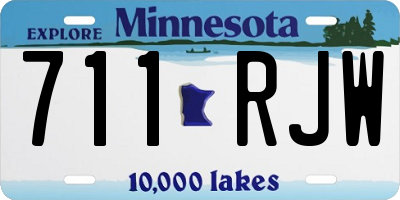 MN license plate 711RJW