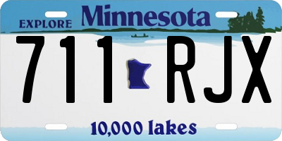 MN license plate 711RJX