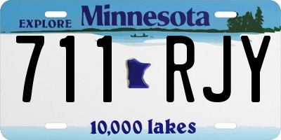 MN license plate 711RJY