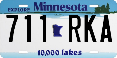 MN license plate 711RKA