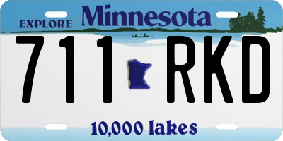 MN license plate 711RKD