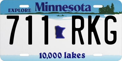 MN license plate 711RKG