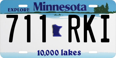 MN license plate 711RKI