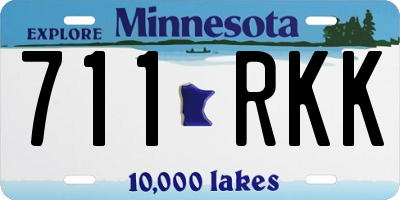 MN license plate 711RKK