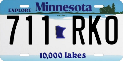 MN license plate 711RKO