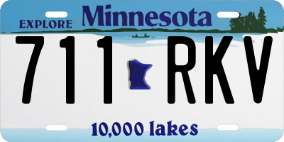 MN license plate 711RKV