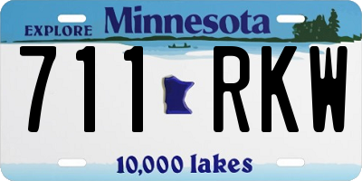 MN license plate 711RKW