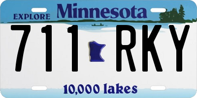 MN license plate 711RKY
