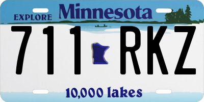 MN license plate 711RKZ
