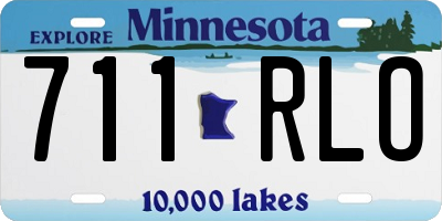 MN license plate 711RLO