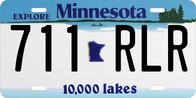 MN license plate 711RLR