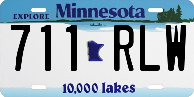 MN license plate 711RLW