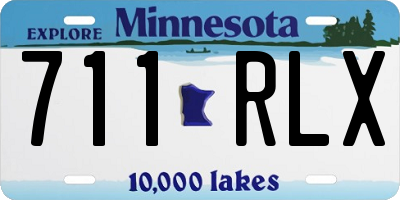 MN license plate 711RLX