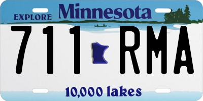 MN license plate 711RMA
