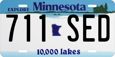 MN license plate 711SED
