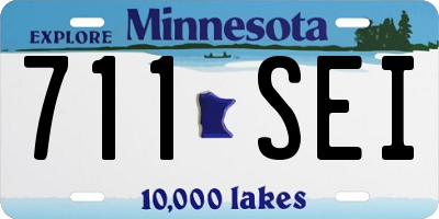 MN license plate 711SEI