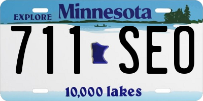 MN license plate 711SEO