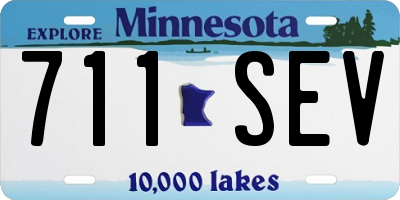 MN license plate 711SEV