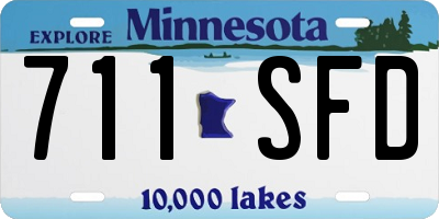 MN license plate 711SFD
