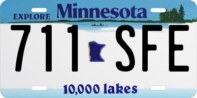 MN license plate 711SFE