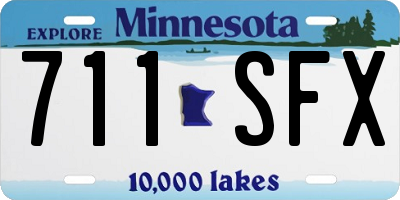 MN license plate 711SFX