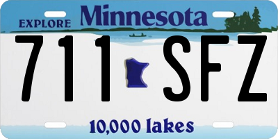MN license plate 711SFZ