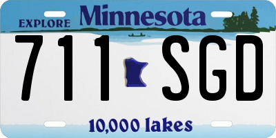 MN license plate 711SGD