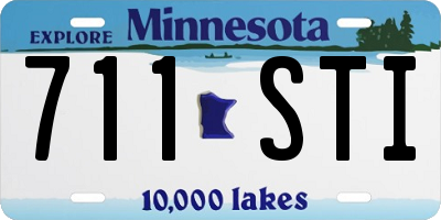 MN license plate 711STI