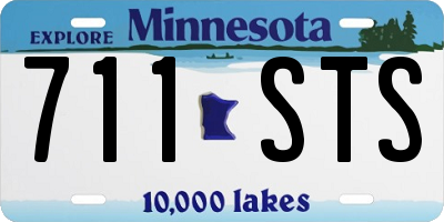 MN license plate 711STS