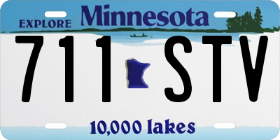 MN license plate 711STV