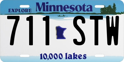 MN license plate 711STW