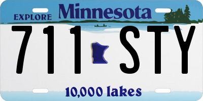 MN license plate 711STY