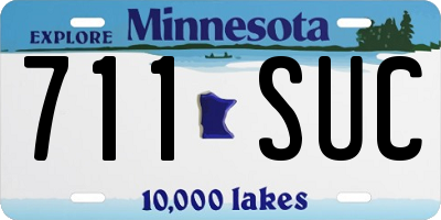 MN license plate 711SUC